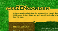 Screenshot of The Elastic Lawn design in the CSS Zen Garden website